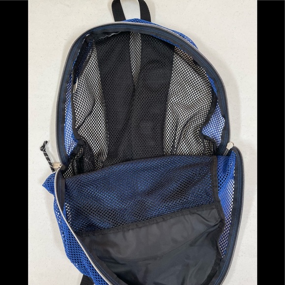 Blue & Black Lightweight Mesh Backpack - Picture 3 of 16